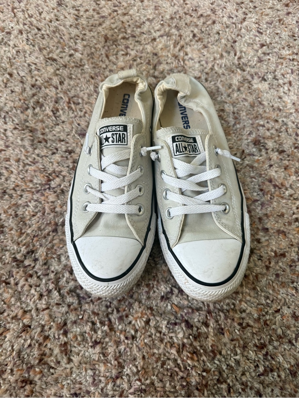 Converse Women's White/Cream Low Top Sneakers